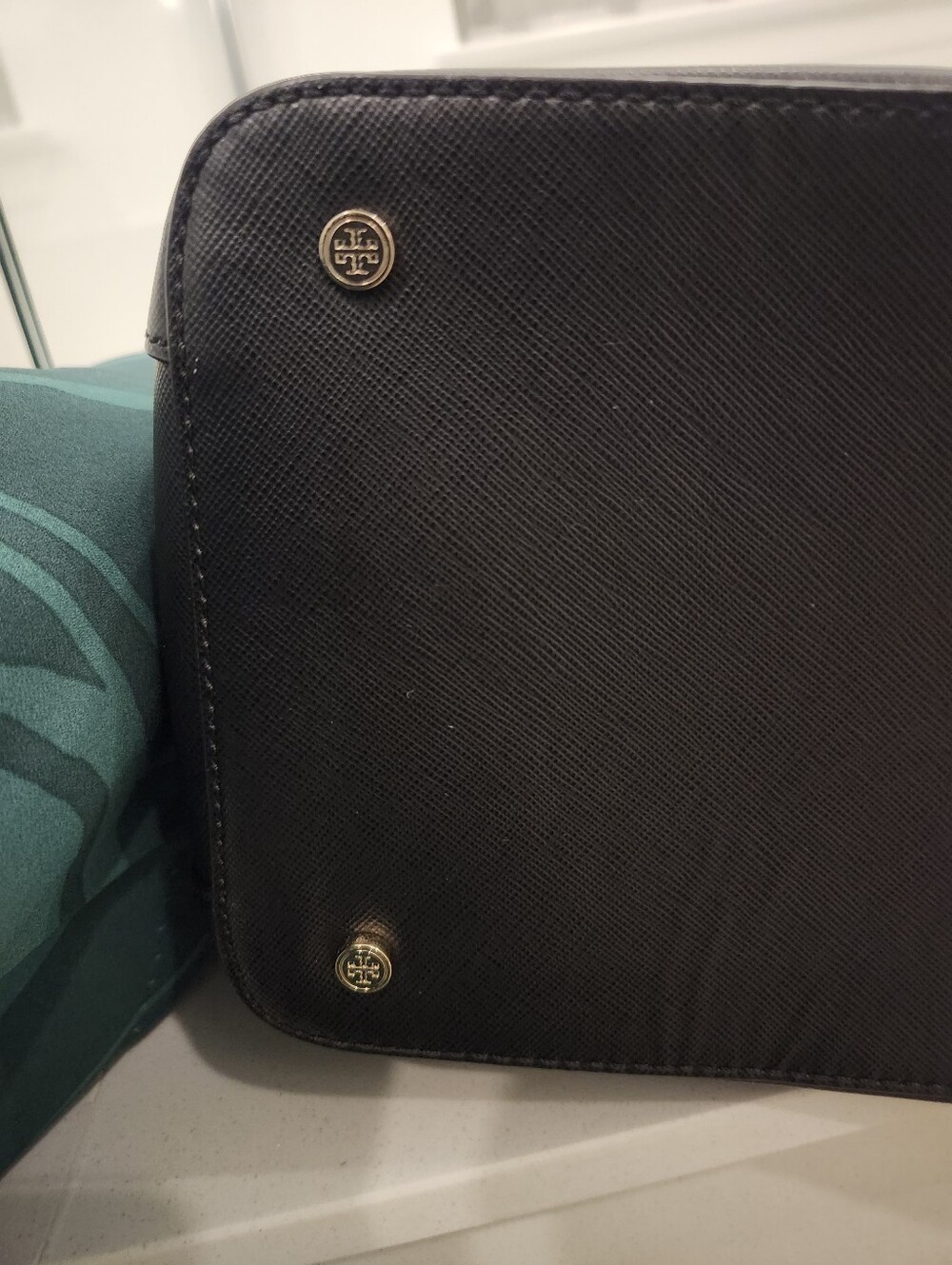 Tory Burch Black Leather Top-Handle Satchel - Picture 11 of 15